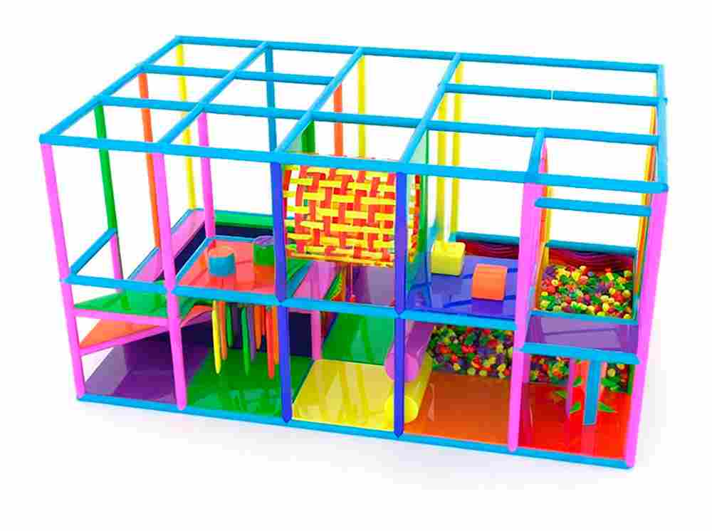 Детский игровой лабиринт с крышей «Палитра радости» 6,15×3,69×3,2 м