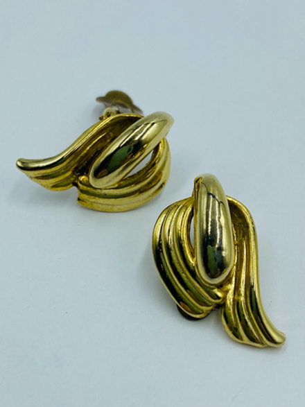 Винтажные клипсы абстрактной формы