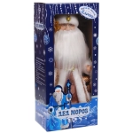 Дед Мороз музыкальный «Зимний день» в бежевой шубке 40 см