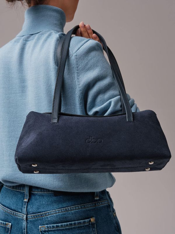 Женская замшевая сумка DBR 31127 насыщенно-синий