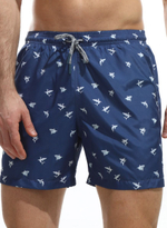 Синие пляжные шорты с принтом в виде акул (Размер: XXL) (Цвет: синий)