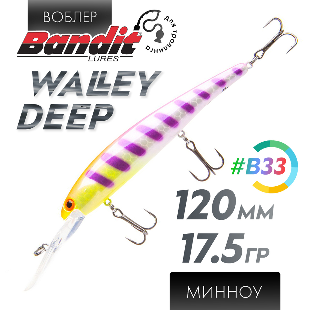 Воблер Bandit Walleye Deep (120мм, 17.5гр)