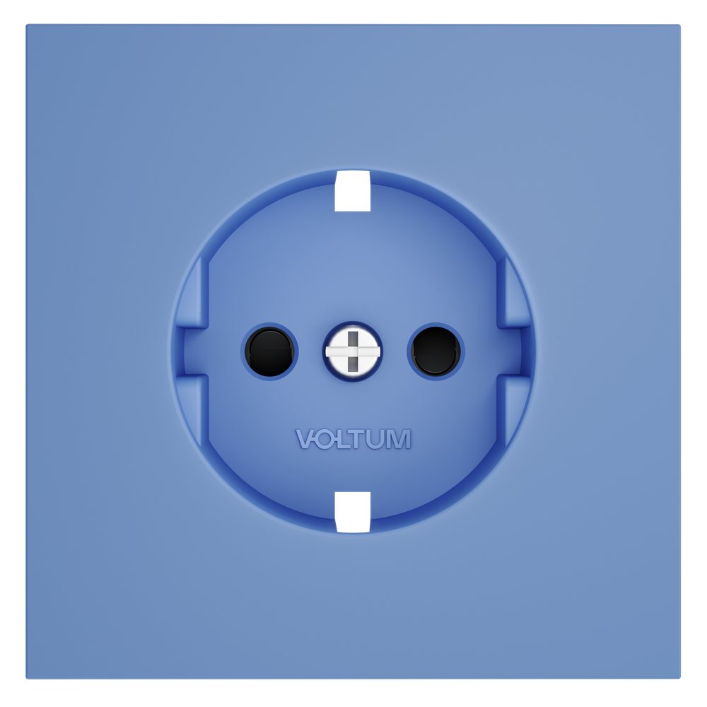 Накладка для розетки с заземлением и защитными шторками, S70 (деним)