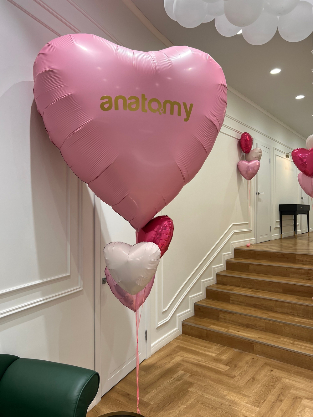 Набор шаров Гигантское розовое сердце