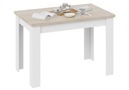 Стол деревянный Woodville Промо Тип 4 белый, дуб сонома светлый