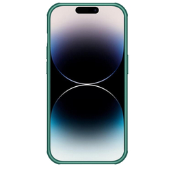 Чехол защитный синего цвета от Nillkin на iPhone 14 Pro Max, серия CamShield Pro Case, сдвижная шторка для камеры