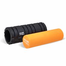 Цилиндр массажный 33 x 14 см черный двойной