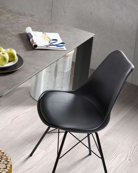 Стул Lars Metal черный | La Forma | Купить в Hallberg.ru