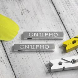 Серебряный брусок кулон с гравировкой текста на заказ Крепко и Сильно