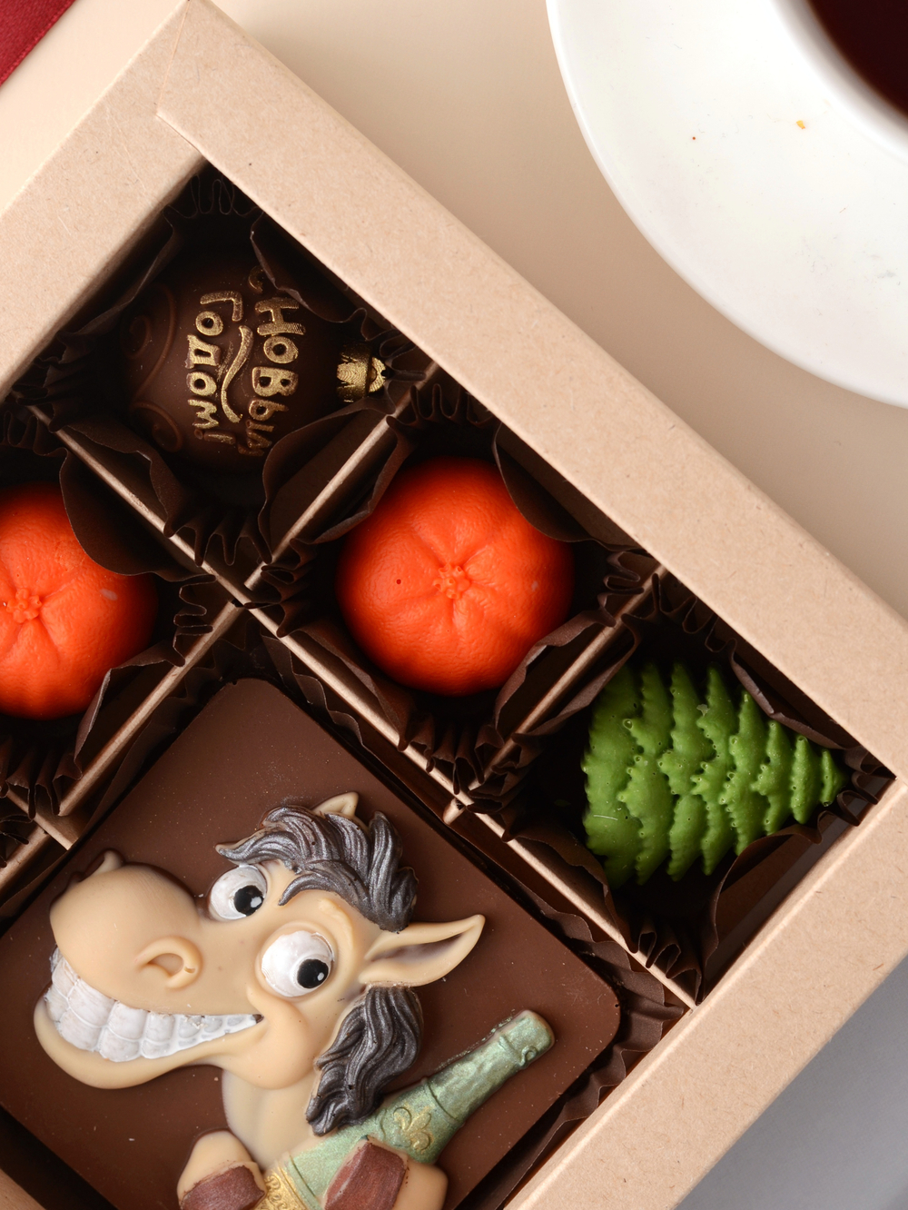 Набор шоколада ручной работы "Новогоднее настроение" #2 с символом 2026 года