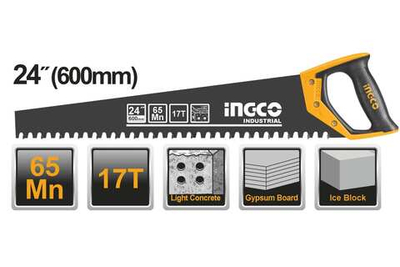 INGCO Ножовка по пенобетону 600мм INDUSTRIAL HCBS016001