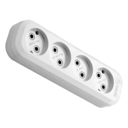 Колодка удлинителя 4 гнезда без заземления - MGP141 Makel