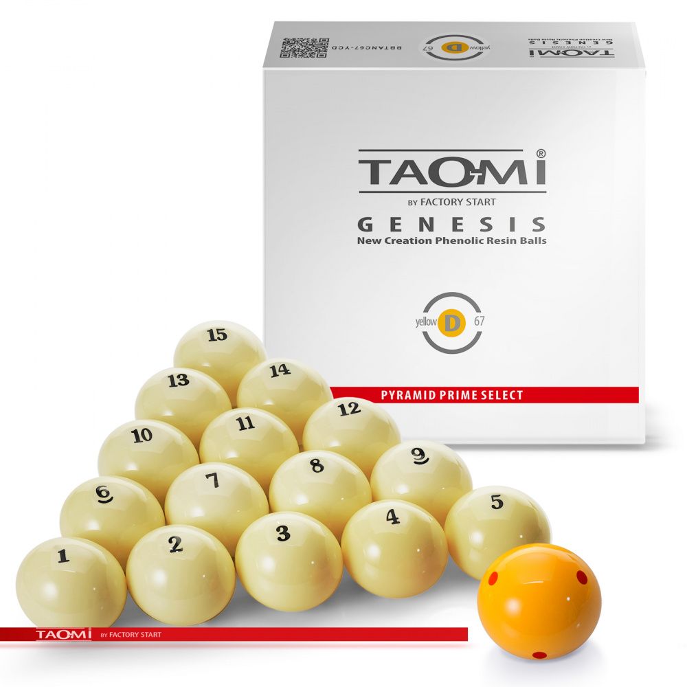Шары TAO-MI GENESIS 67 мм Желтый биток с точками