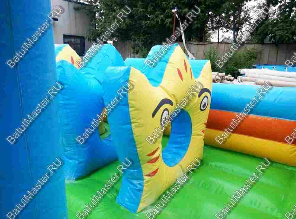 Коммерческий батут "Космические зверята" 16*8*7 м