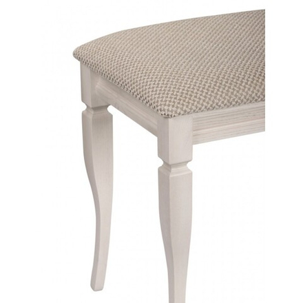 Банкетка "Классик" 350х490 дуб белый/серая патина/рогожка серо-белая КБС49РСБ