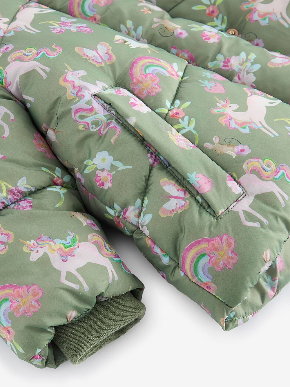 Куртка утепленная с капюшоном для девочки Next Q81-821, Хаки