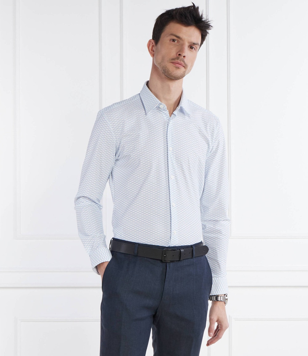 Рубашка P-ROAN-kent-C1-233 BOSS BLACK - голубой(50513590)
