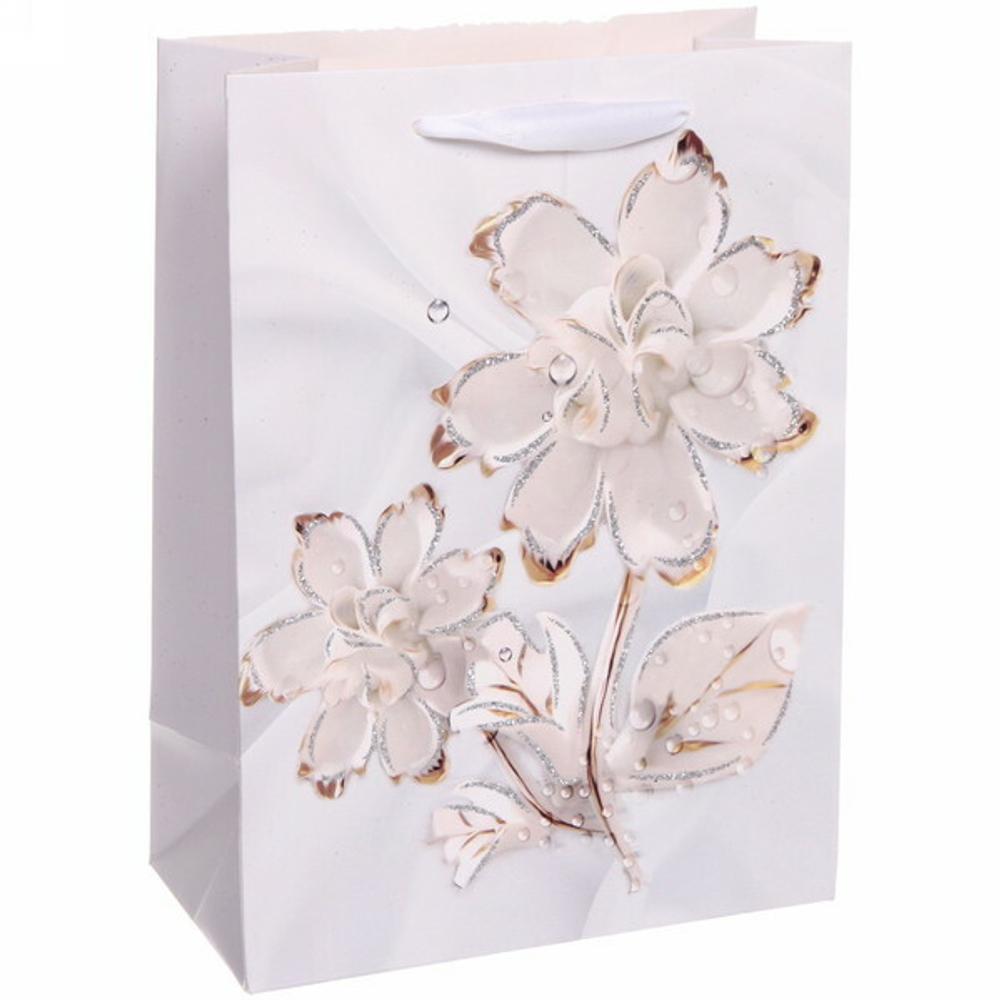 Пакет подарочный «Цветочные украшения» 31*40*12 см