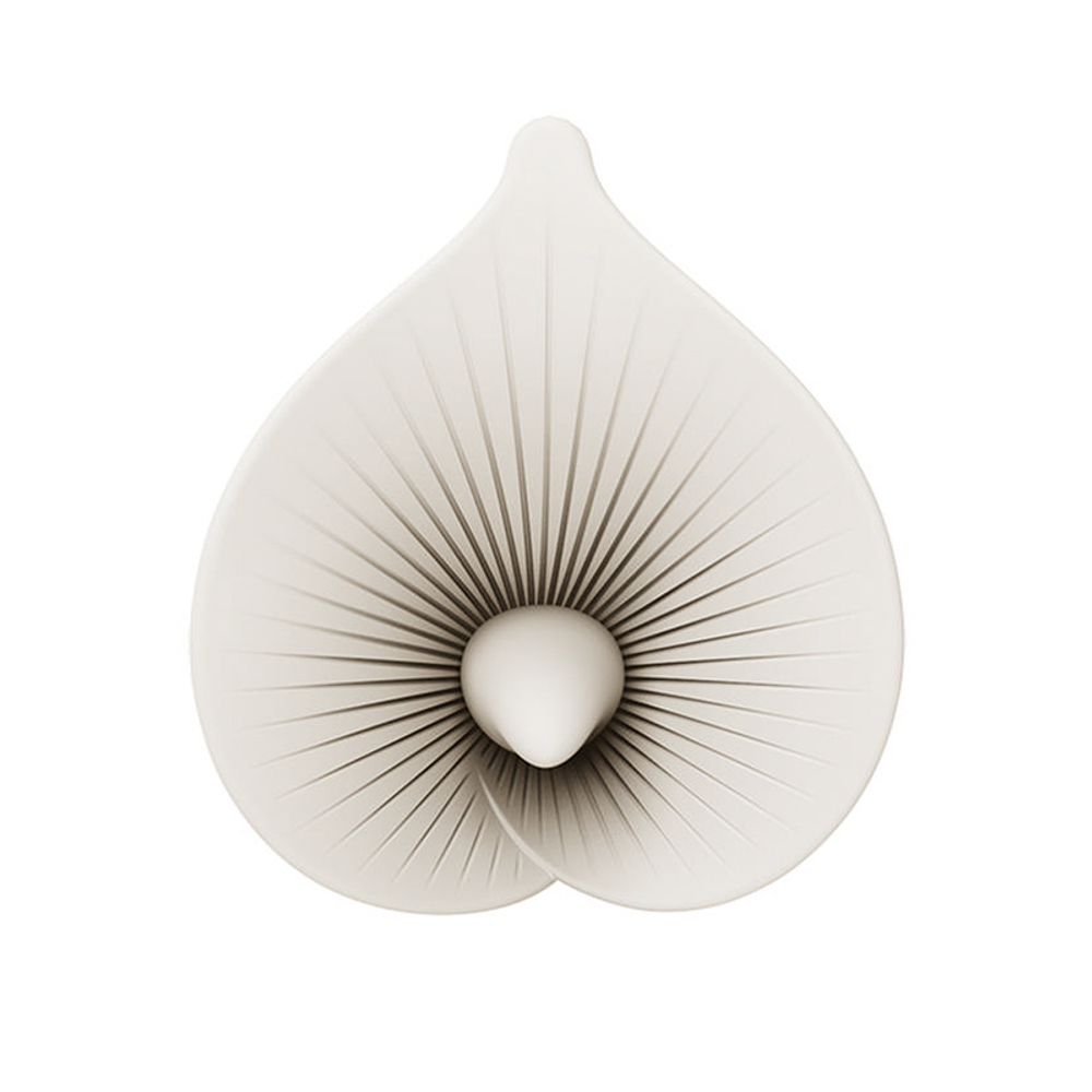 Двусторонний бежевый вибромассажёр 24см для стимуляции клитора и G-зоны Zalo Calla Dual-Head Vibrating Stimulator Ivory White