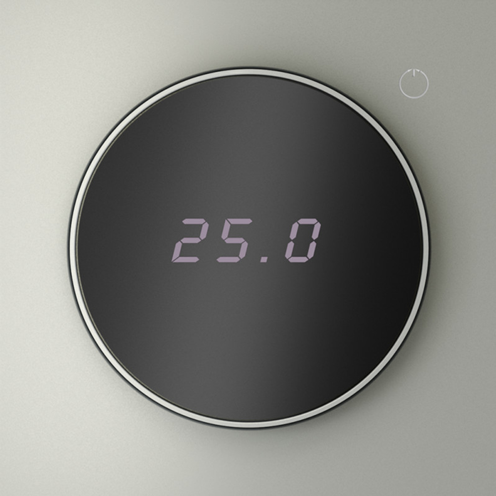 Терморегулятор электронный VOLTUM S70 с индикацией и датчиком, для теплого пола, (сталь)