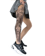 Колготки +size с принтом в виде девушки в маске (Размер: XL-XXL-XXXL) (Цвет: бежевый)