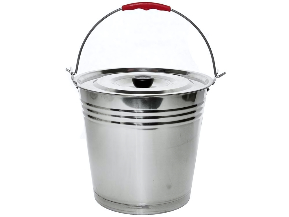 Ведро 8л с крышкой нерж тм Appetite