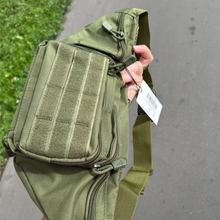 Тактическая военная сумка поясная через плечо Олива