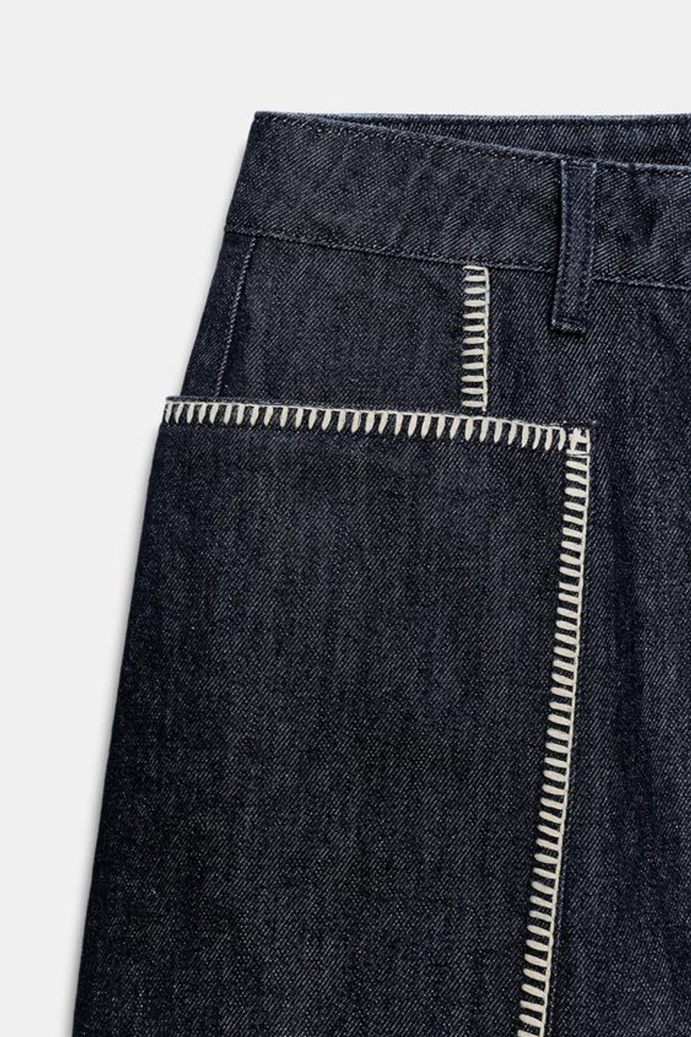 ZARA ШОРТЫ Z1975 С ВЫШИВКОЙ, СИНИЙ