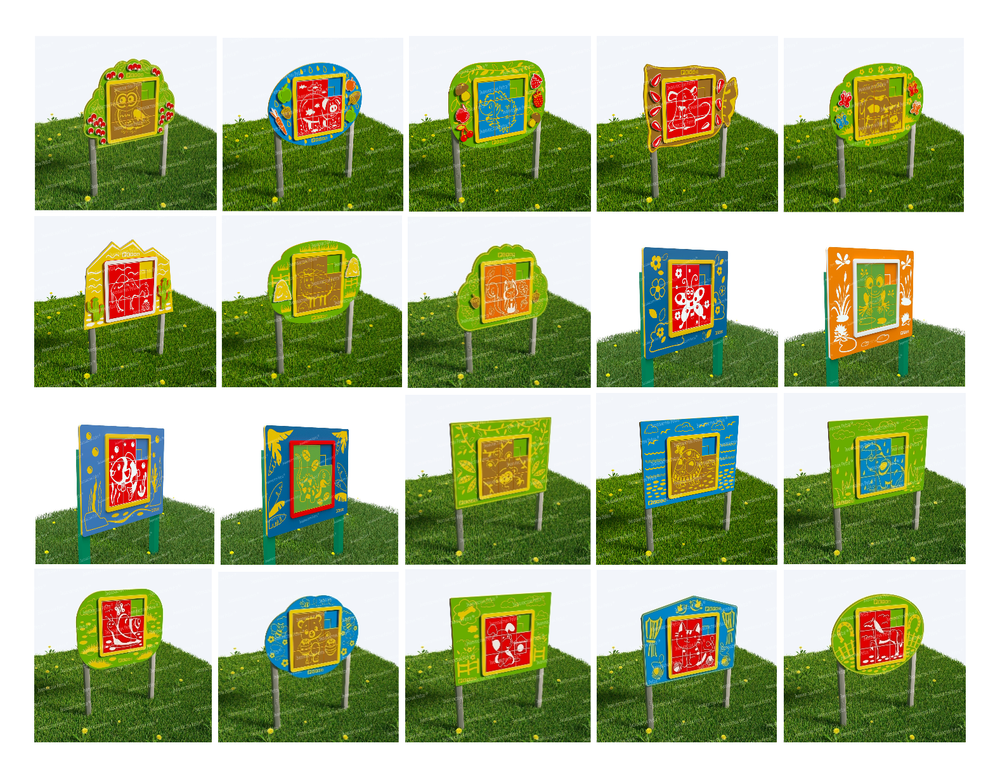 Уличный игровой развивающий модуль Пятнашки