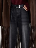 PERFECT JEANS С ЗАЩИПАМИ GRAPHITE