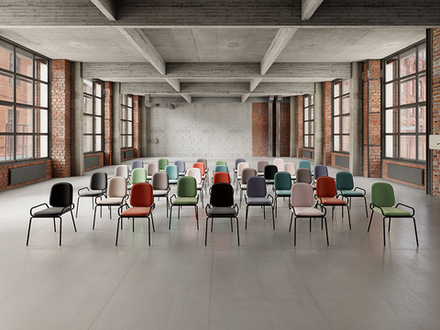 Стул LATITUDE Ror, 2 Frame, велюр, черный/зеленый