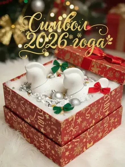 Новогодний декор лошадка символ года 2 шт.