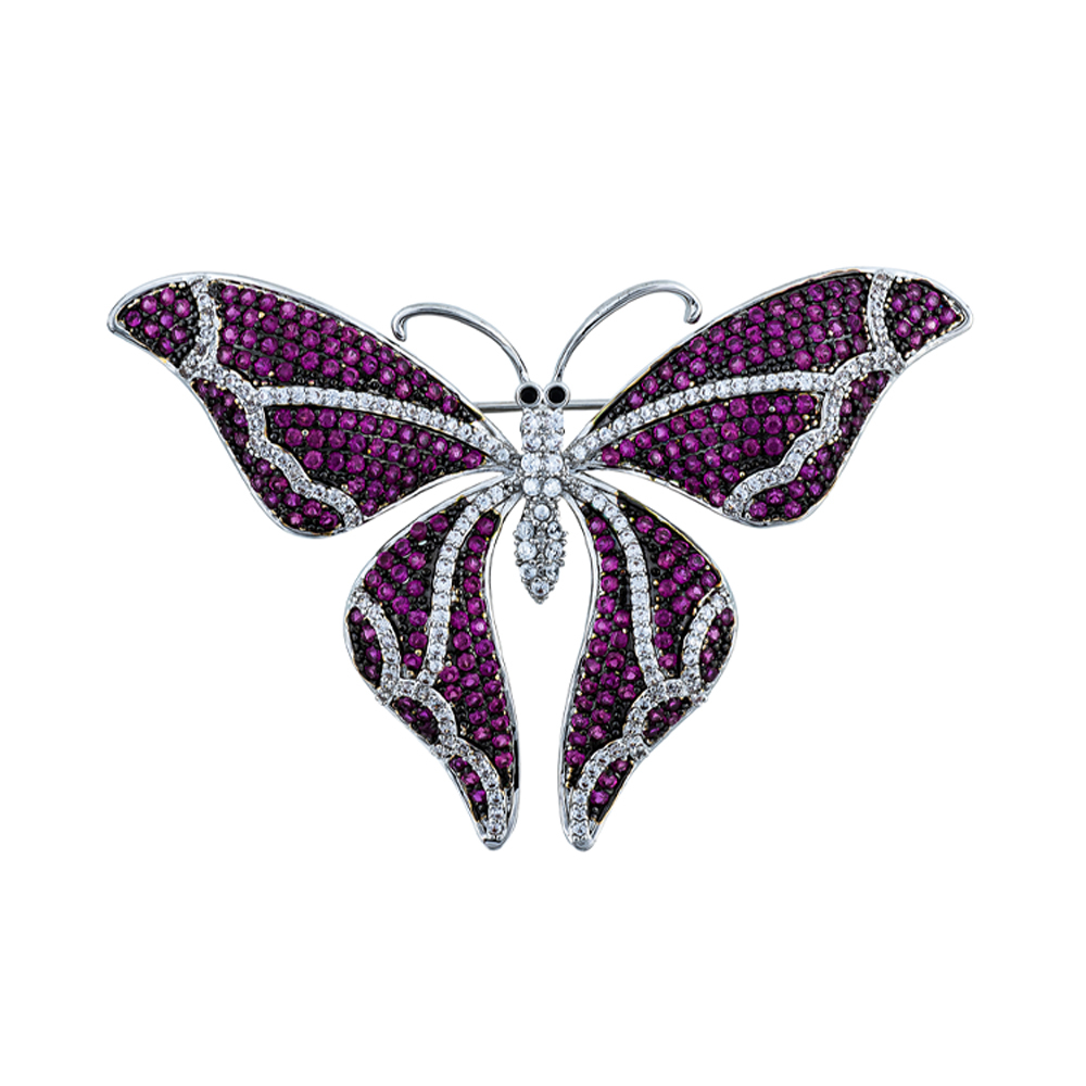 Брошь Fiore Luna Бабочка Zircon XR05662M1 V/S