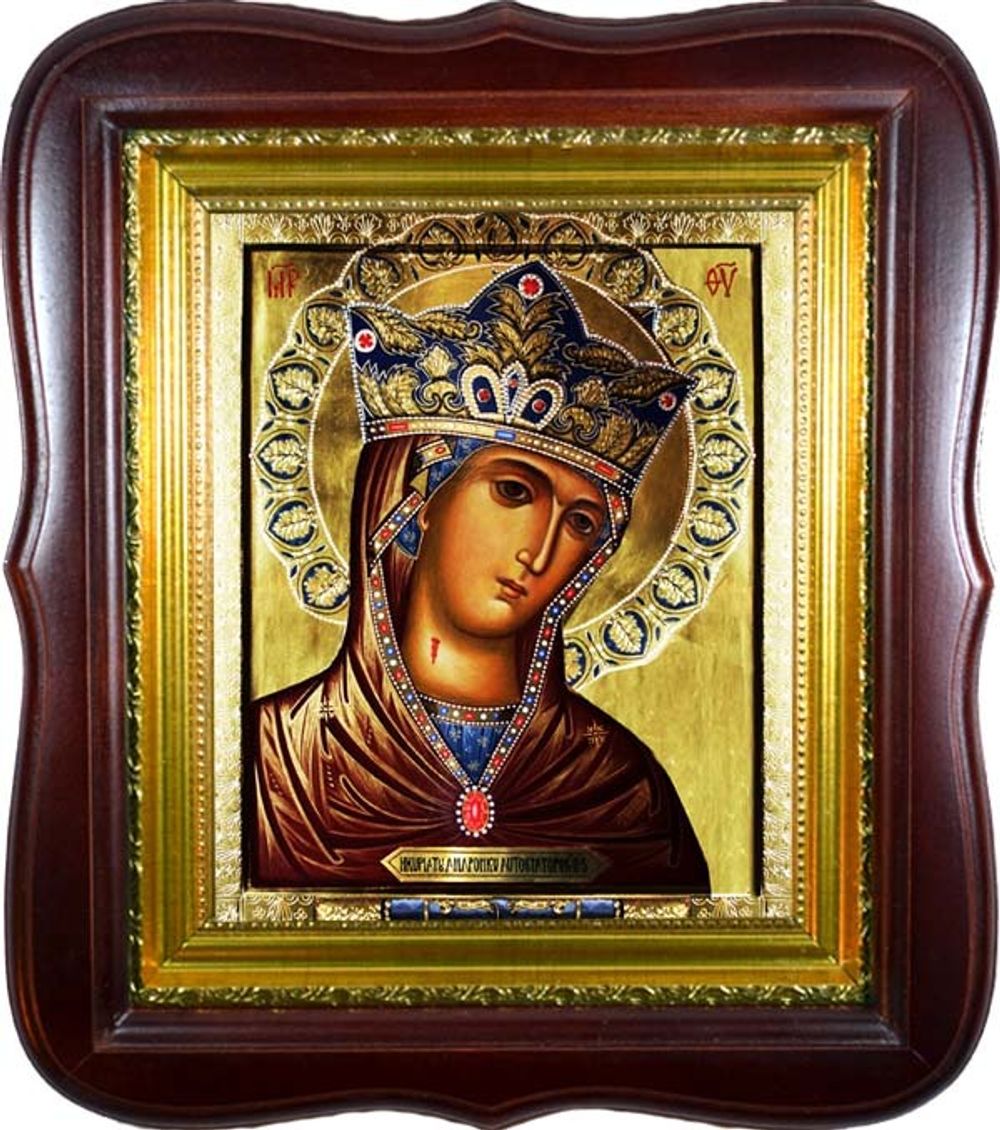 Андрониковская (Греческая-Андроникова, Монемвасийская) икона Божьей Матери на холсте в киоте.