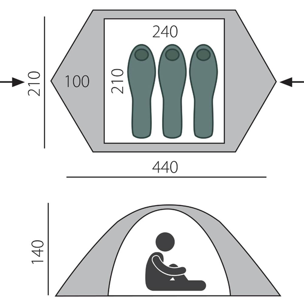 Палатка Btrace Strong 4 [T0463]