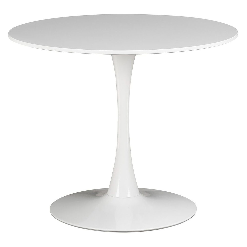 Стол керамический LA ALTA ARIEL-1K SQT-1K белый D90, каркас белый