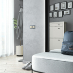 Выключатель двухклавишный проходной (айвори матовый)