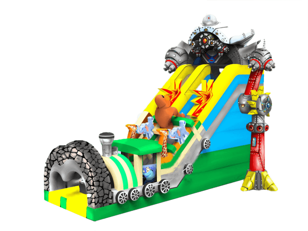 Надувная горка "Вторжение инопланетян"