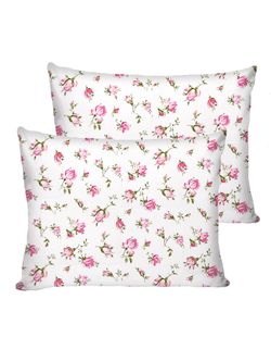 Постельное белье Сказка "Розовые бутоны" евро Наволочка 50х70 см 2 шт Простынь 240х215 см Пододеяльник 200х215 см, перкаль