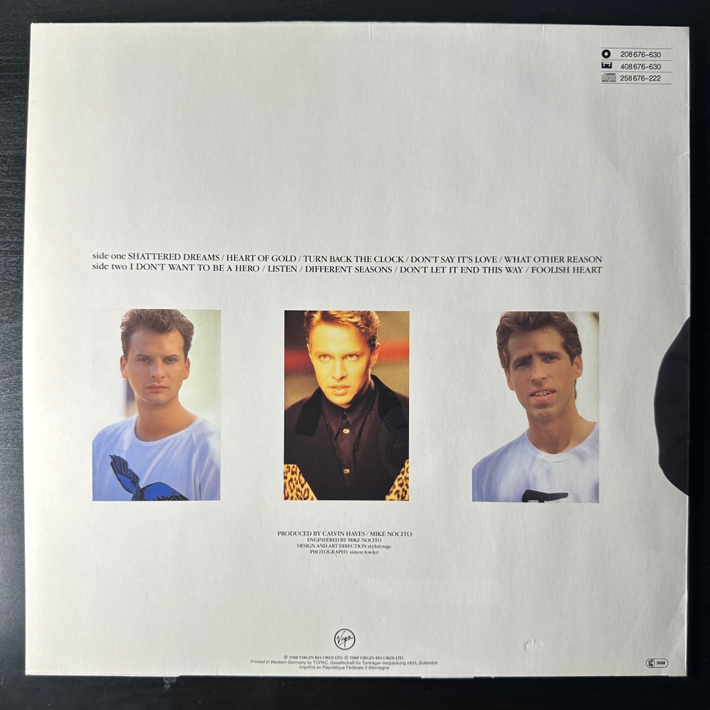 Johnny Hates Jazz - Turn Back The Clock (Европа 1988г.)