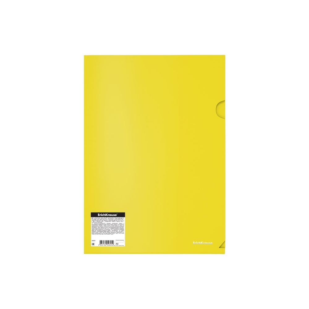 Папка-уголок Erich Krause, A4, 220х310 мм, 180 мкм, пластик,полупрозрачный, ассорти,"Glossy Neon" (в пакете 24 шт.)