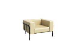 Flex Диван одноместный FLX-1 Art-vision 124/Металл Черный 1100 *915*690