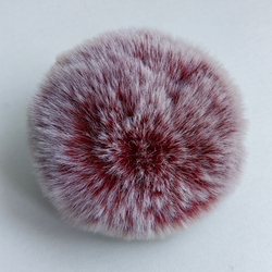 Помпон из искусственного меха "Мелированный бордовый" d=9 см