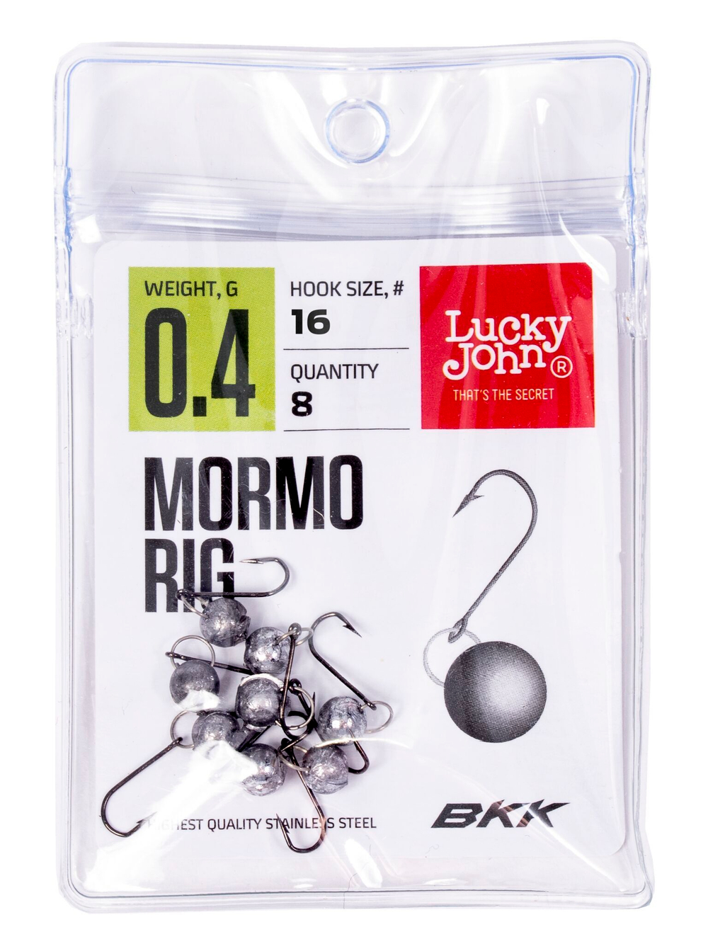 Мормышки одноухие свинцовые LJ Mormo Rig 0.4g, 8шт.