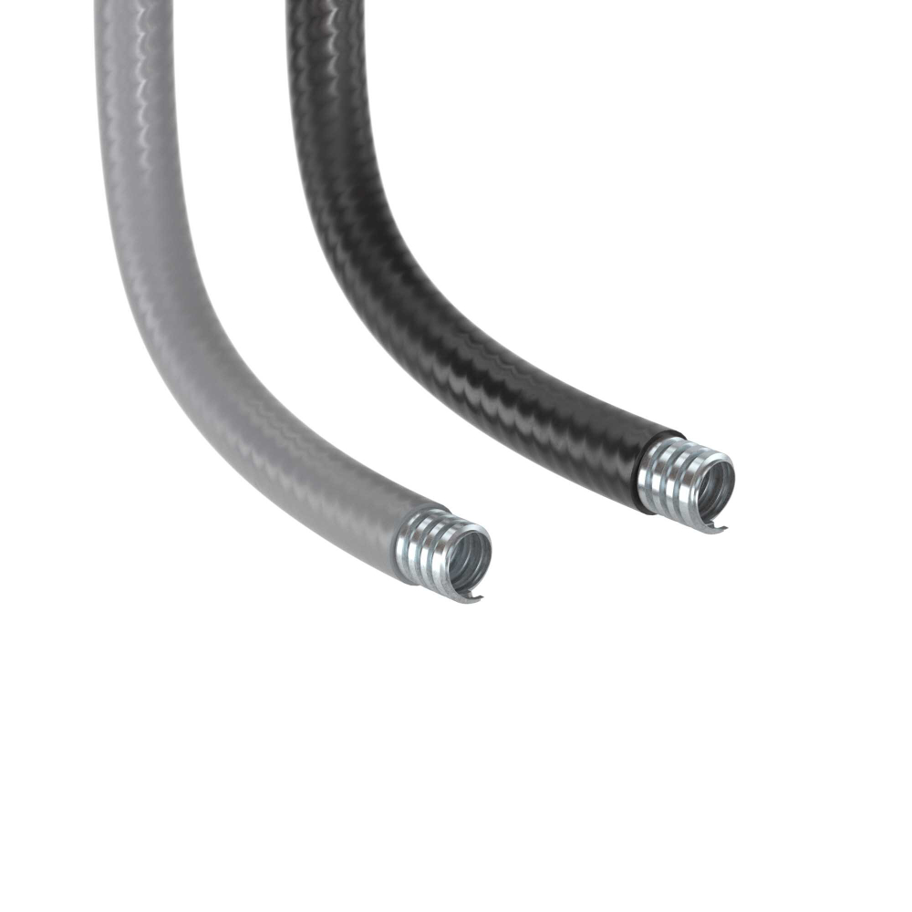 Металлорукав DN 10мм в гладкой ПВХ изоляции, Dвн 10,0 мм, Dнар 15,0, 50 м, цвет серый