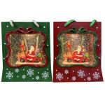 Сувенир с подсветкой «Дед Мороз с поздравлением» 16.5*8.5*19 см, микс (питание от USB и батареек)