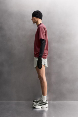 ZARA ЛЕГКИЕ ШОРТЫ ДЛЯ БЕГА 3", ЖЕМЧУЖНО-СЕРЫЙ