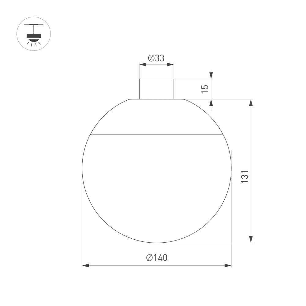 Светильник ART-INBELT-SFERO-R140-7W Day4000-MIX (BK, 240 deg, 48V, DALI) (Arlight, IP20 Металл, 3 года) 051180