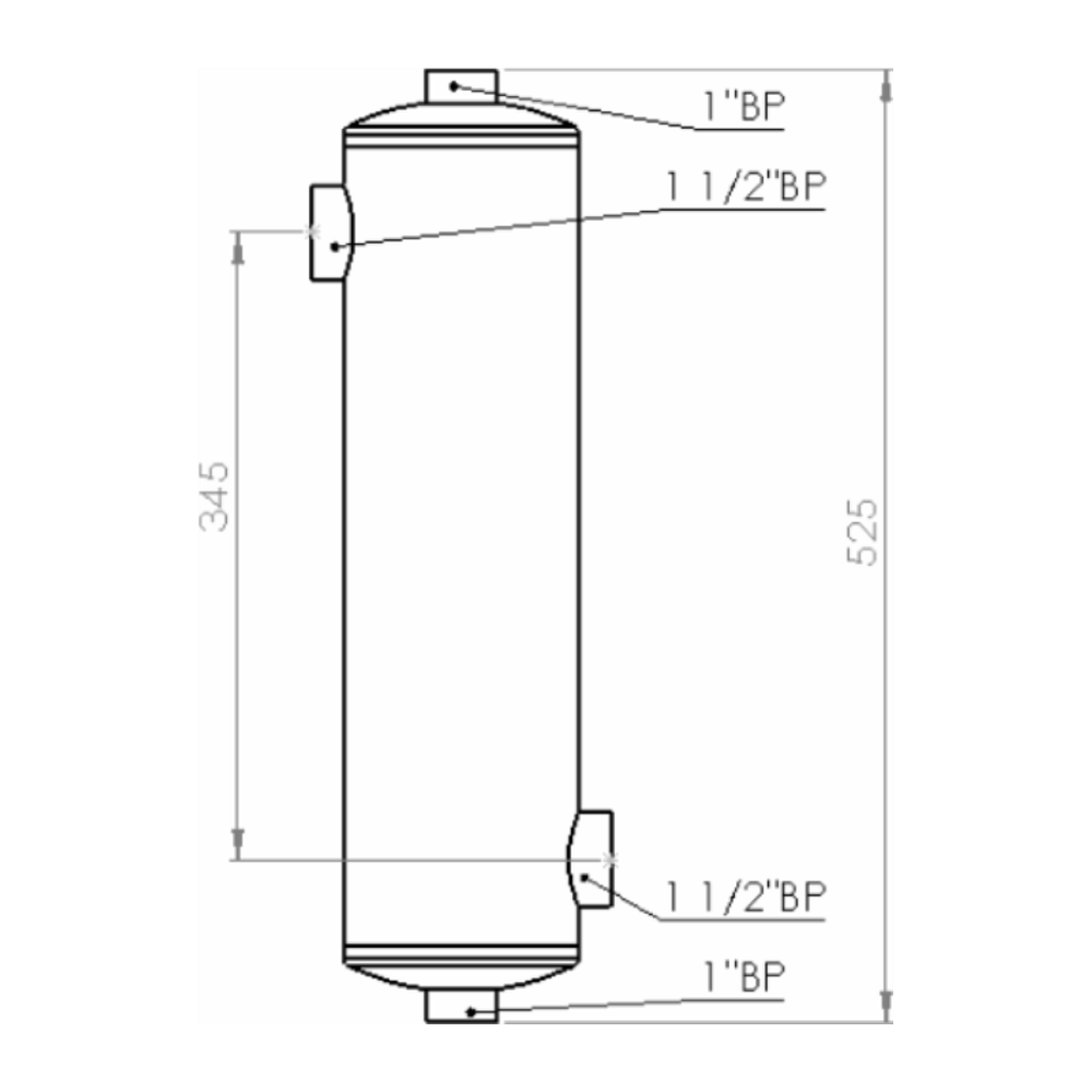 Водяной двухконтурный теплообменник 60 кВт
