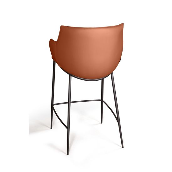 Стул полубарный Sofia, экокожа soft-touch, терракот